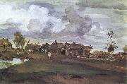 Valentin Serov A Village oil